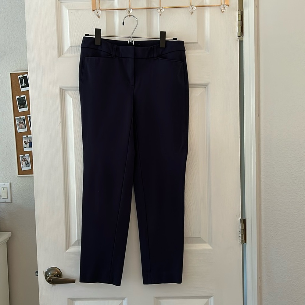 Navy regular slim ankle pants!